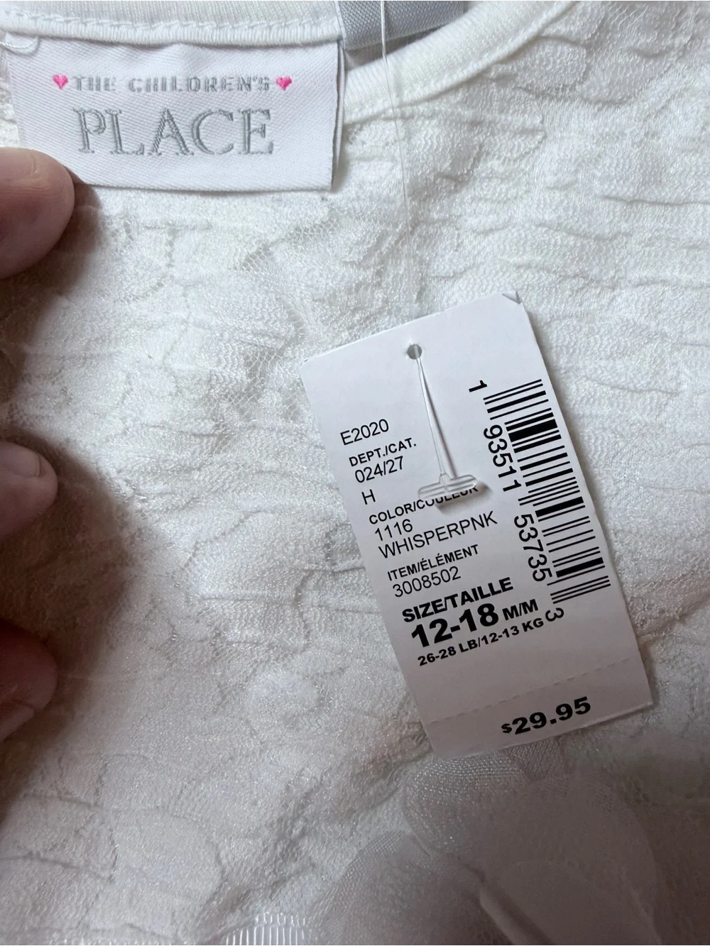 🔥 $29.95 Mom & Me By Childrens Place Girls Lined Party Dress Roses Sz 12-18M 🔥